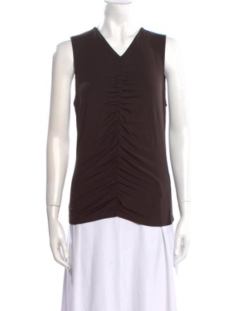 Veronica Beard V-Neck Sleeveless Top