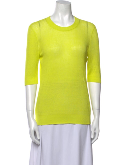 Veronica Beard Linen Crew Neck Top