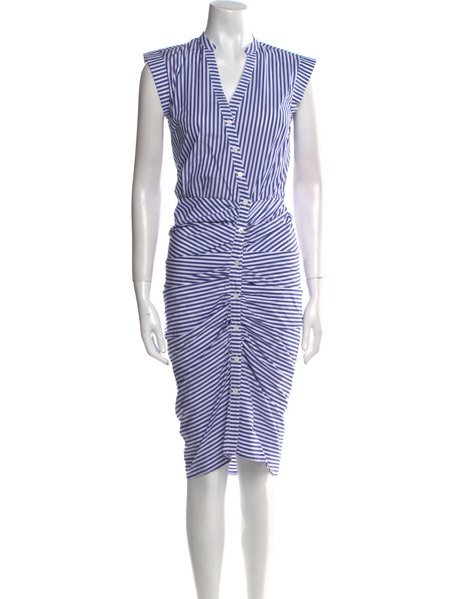 Veronica Beard Striped Midi Length Dress