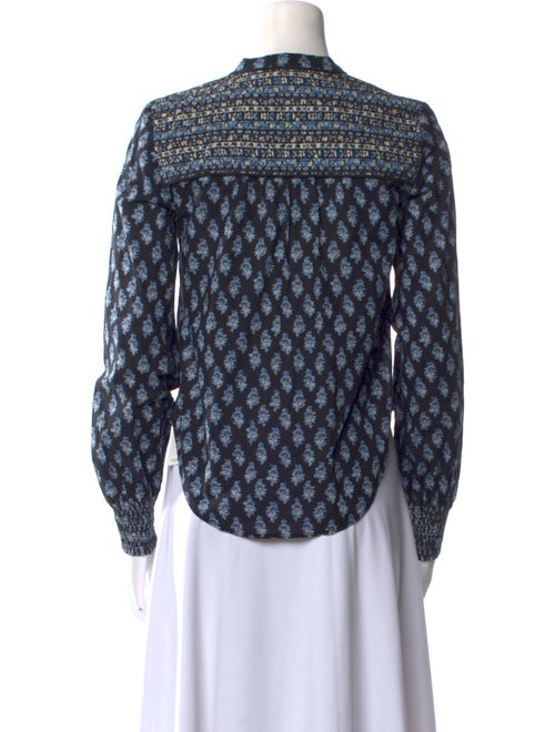 Veronica Beard Printed V-Neck Blouse