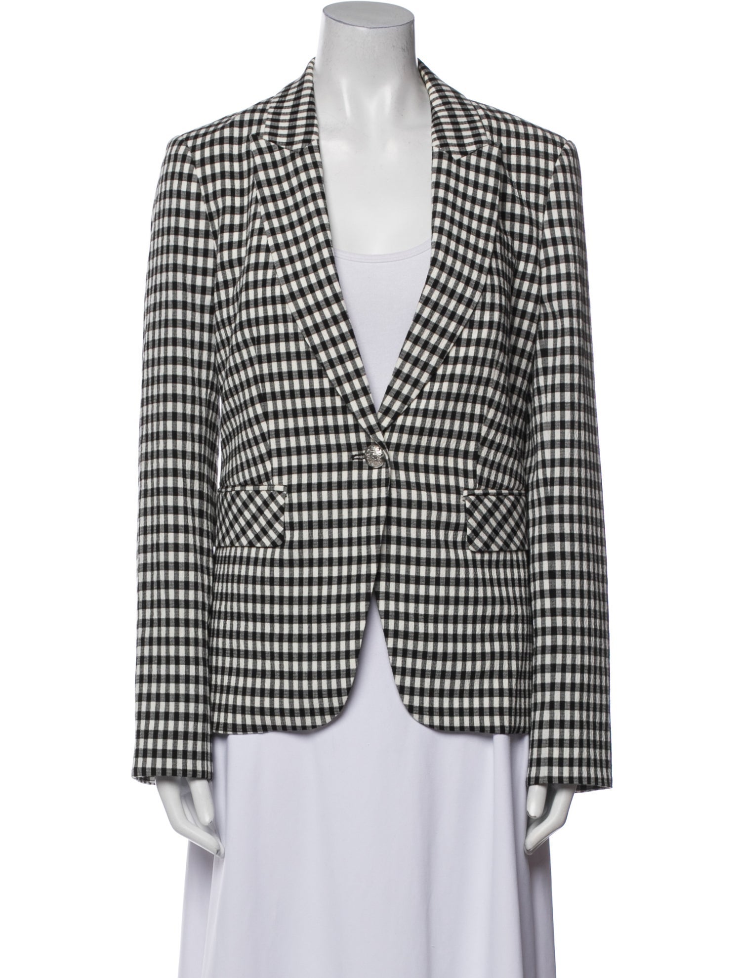 Veronica Beard Plaid Print Blazer