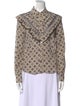Veronica Beard Silk Printed Button-Up Top