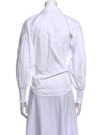 Veronica Beard Long Sleeve Button-Up Top