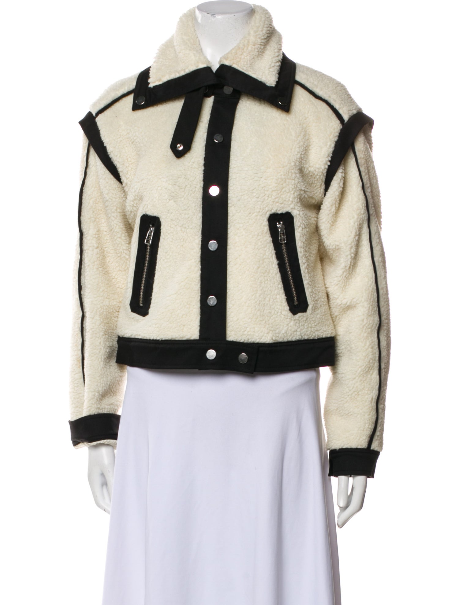 Veronica Beard Striped Denim Jacket