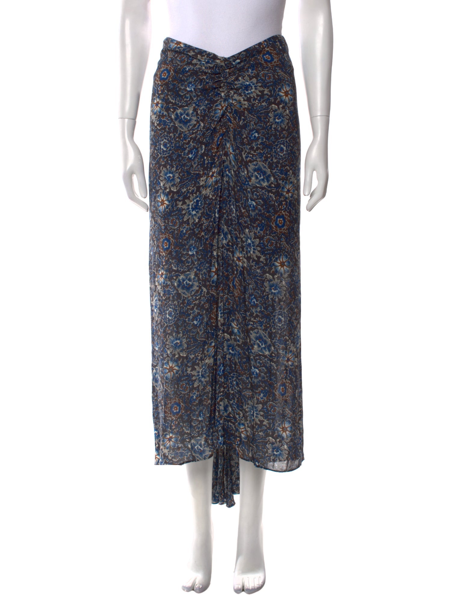 Veronica Beard Floral Print Midi Length Skirt