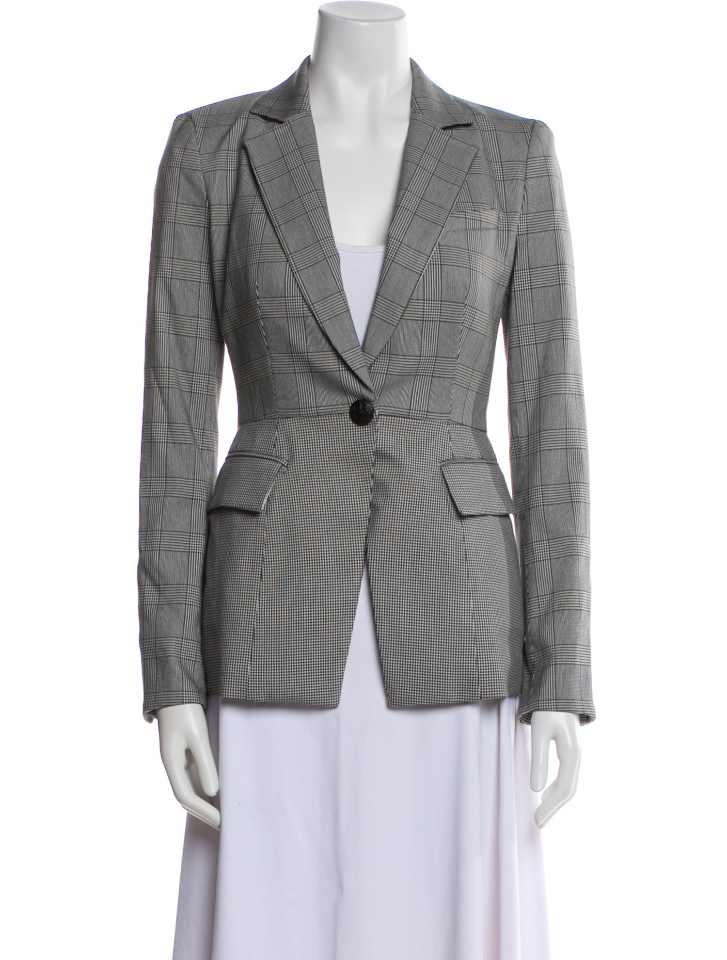 Veronica Beard Plaid Print Blazer
