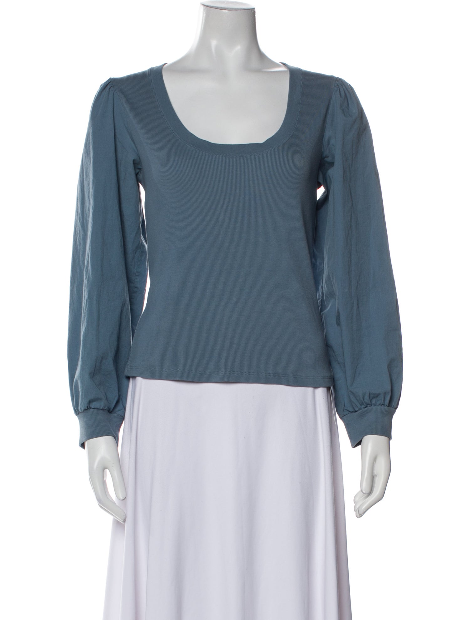 Veronica Beard Supima Cotton Scoop Neck Blouse