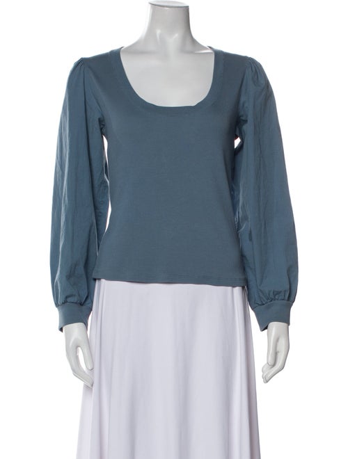 Veronica Beard Supima Cotton Scoop Neck Blouse