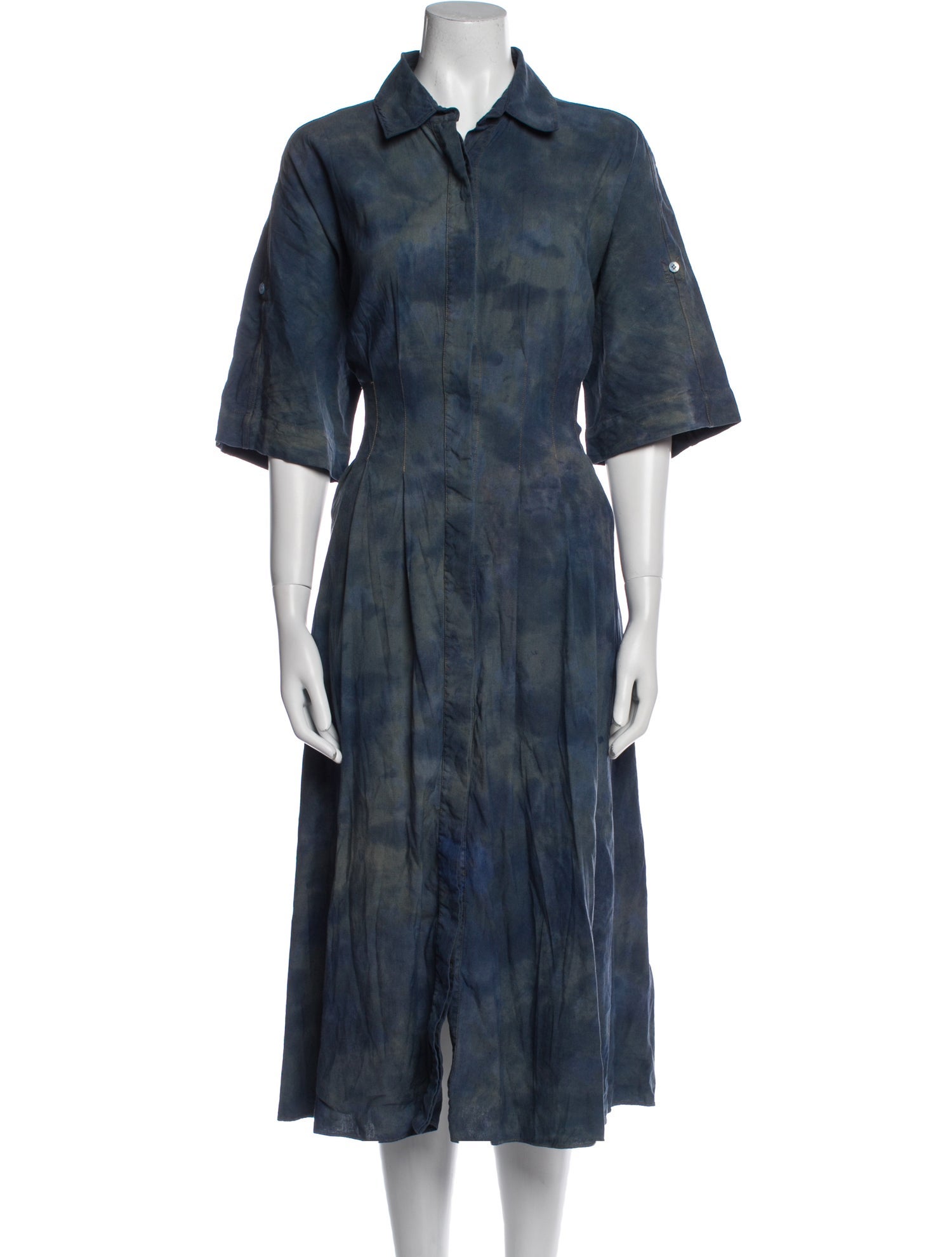 Veronica Beard Tie-Dye Print Midi Length Dress