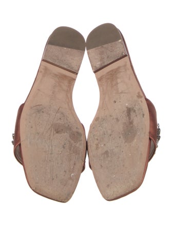 Veronica Beard Satin Crystal Embellishments Slides