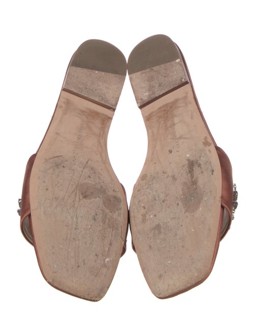 Veronica Beard Satin Crystal Embellishments Slides