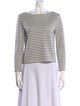 Veronica Beard Striped Bateau Neckline Top