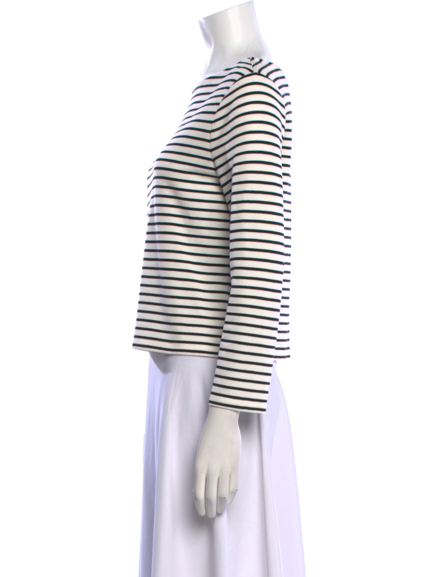 Veronica Beard Striped Bateau Neckline Top