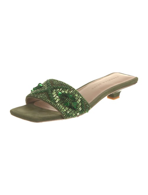 Veronica Beard Suede Sequin Embellishments Slides