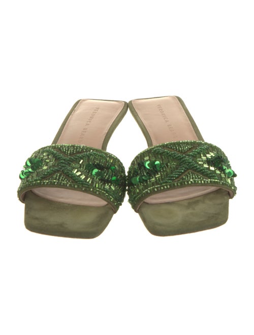 Veronica Beard Suede Sequin Embellishments Slides