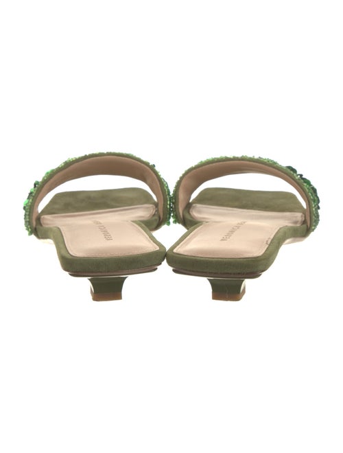 Veronica Beard Suede Sequin Embellishments Slides