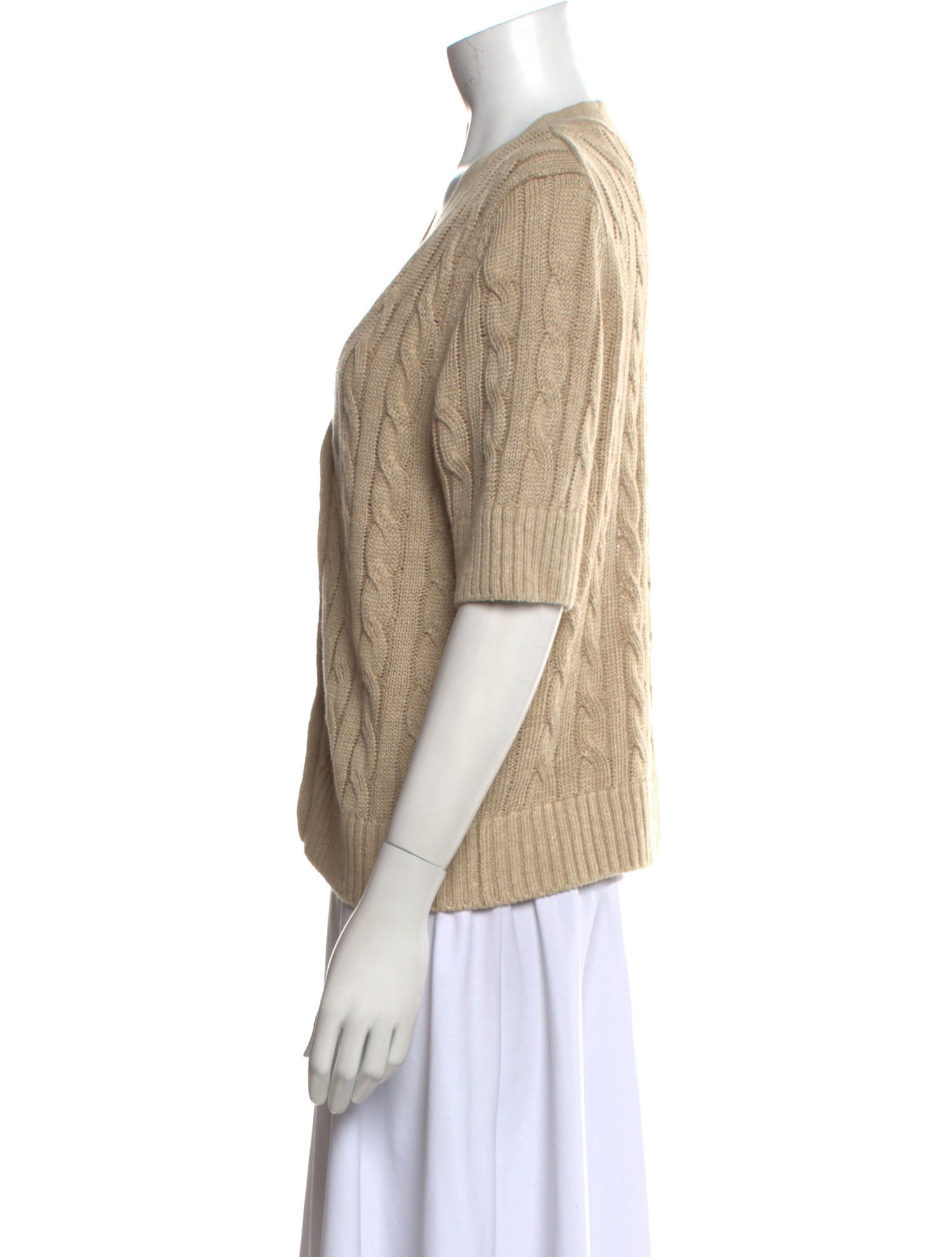 Veronica Beard Linen V-Neck Sweater