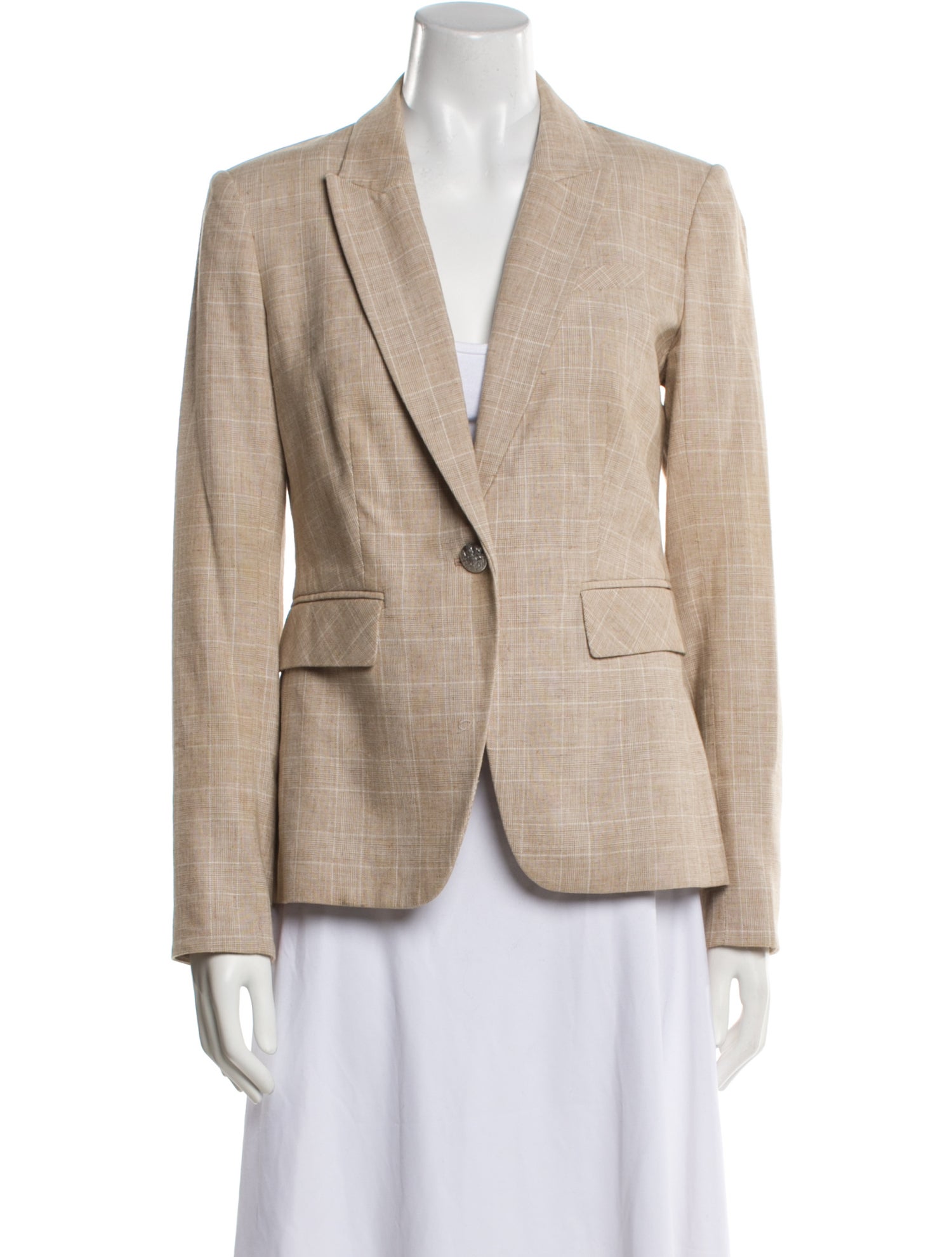 Veronica Beard Plaid Print Blazer