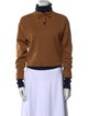 Veronica Beard Merino Wool Mock Neck Sweatshirt
