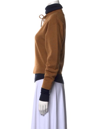 Veronica Beard Merino Wool Mock Neck Sweatshirt