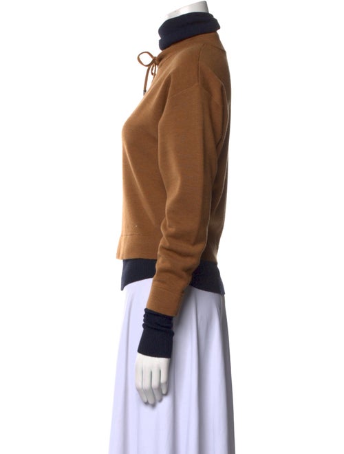 Veronica Beard Merino Wool Mock Neck Sweatshirt