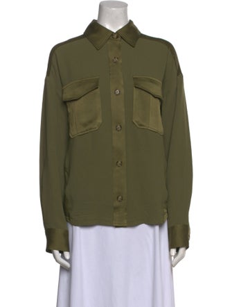 Veronica Beard Long Sleeve Button-Up Top