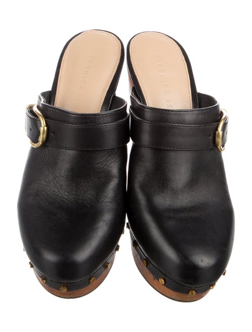 Veronica Beard Leather Studded Accents Mules