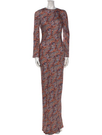 Veronica Beard Paisley Print Long Dress