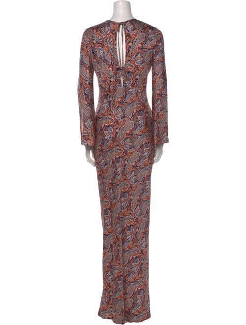 Veronica Beard Paisley Print Long Dress