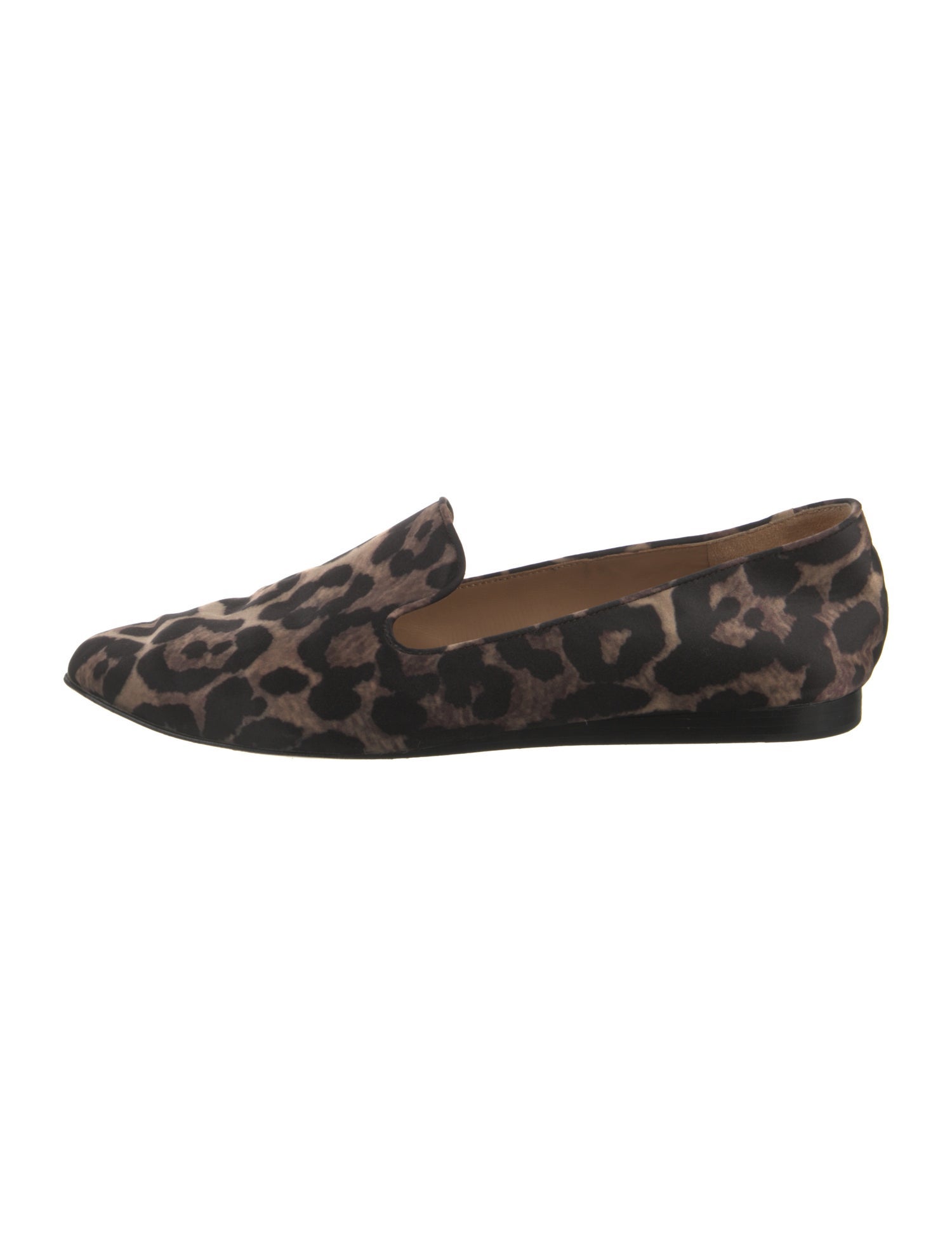 Veronica Beard Satin Animal Print Loafers