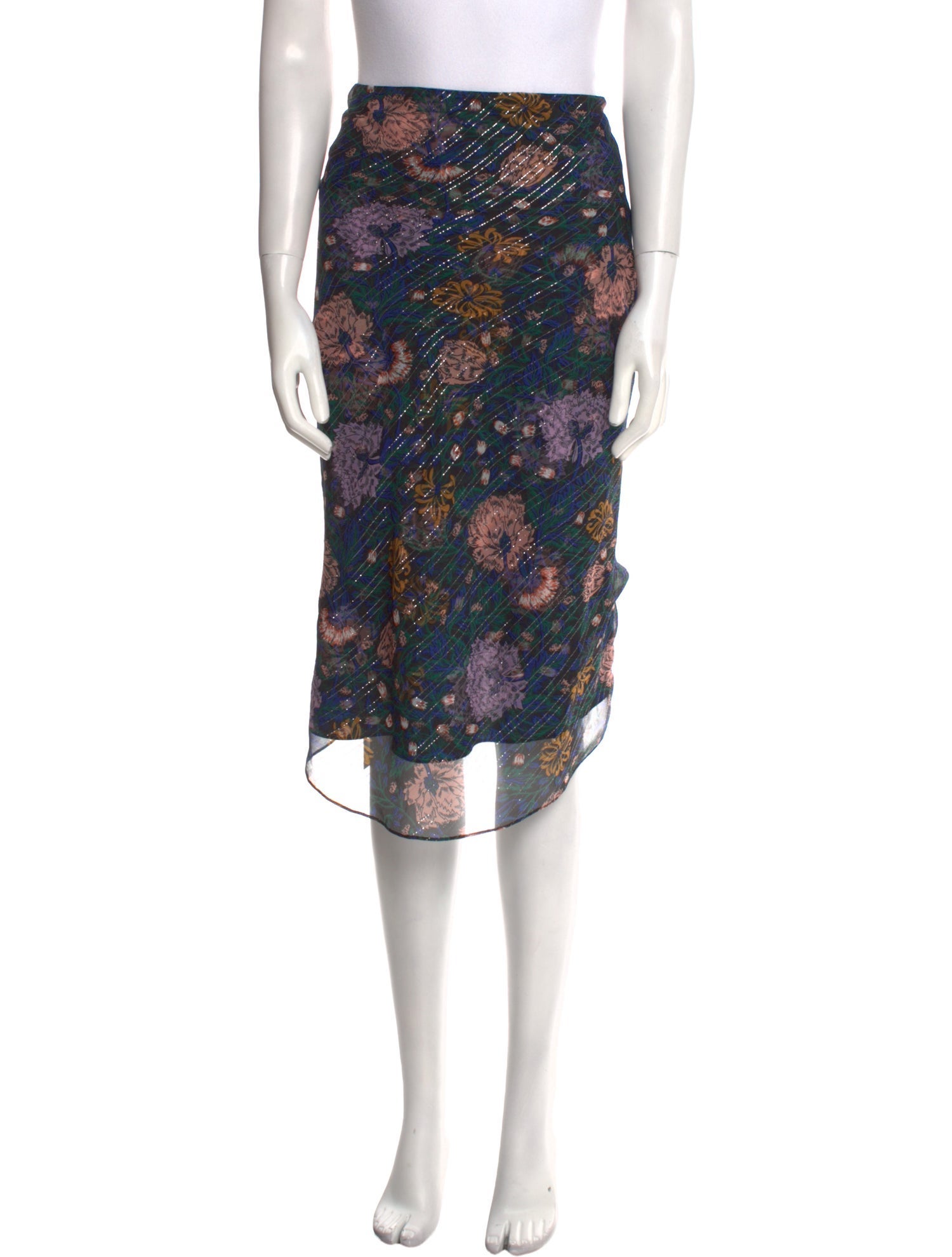 Veronica Beard Silk Midi Length Skirt w/ Tags