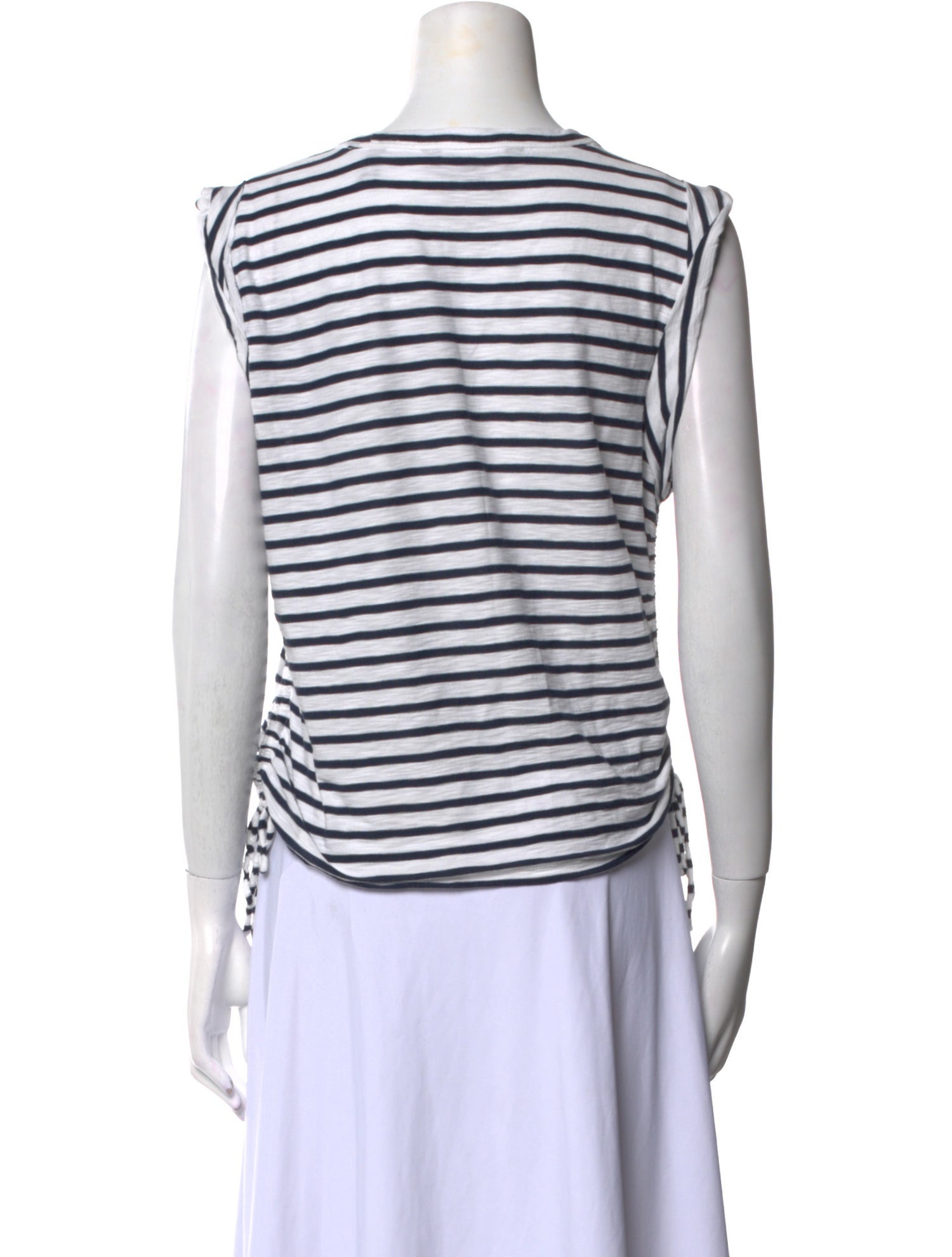 Veronica Beard Striped Scoop Neck T-Shirt