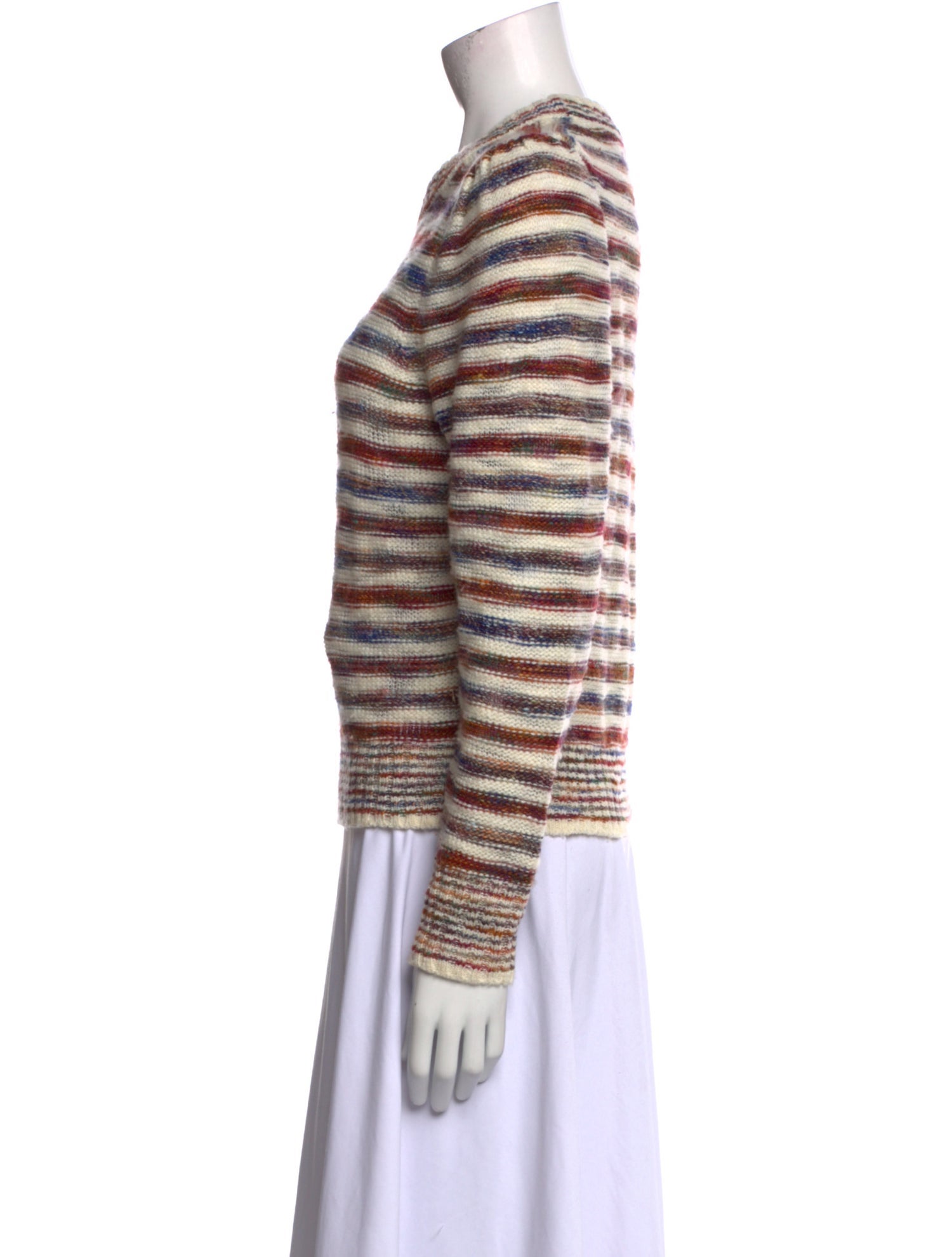 Veronica Beard Striped Crew Neck Sweater