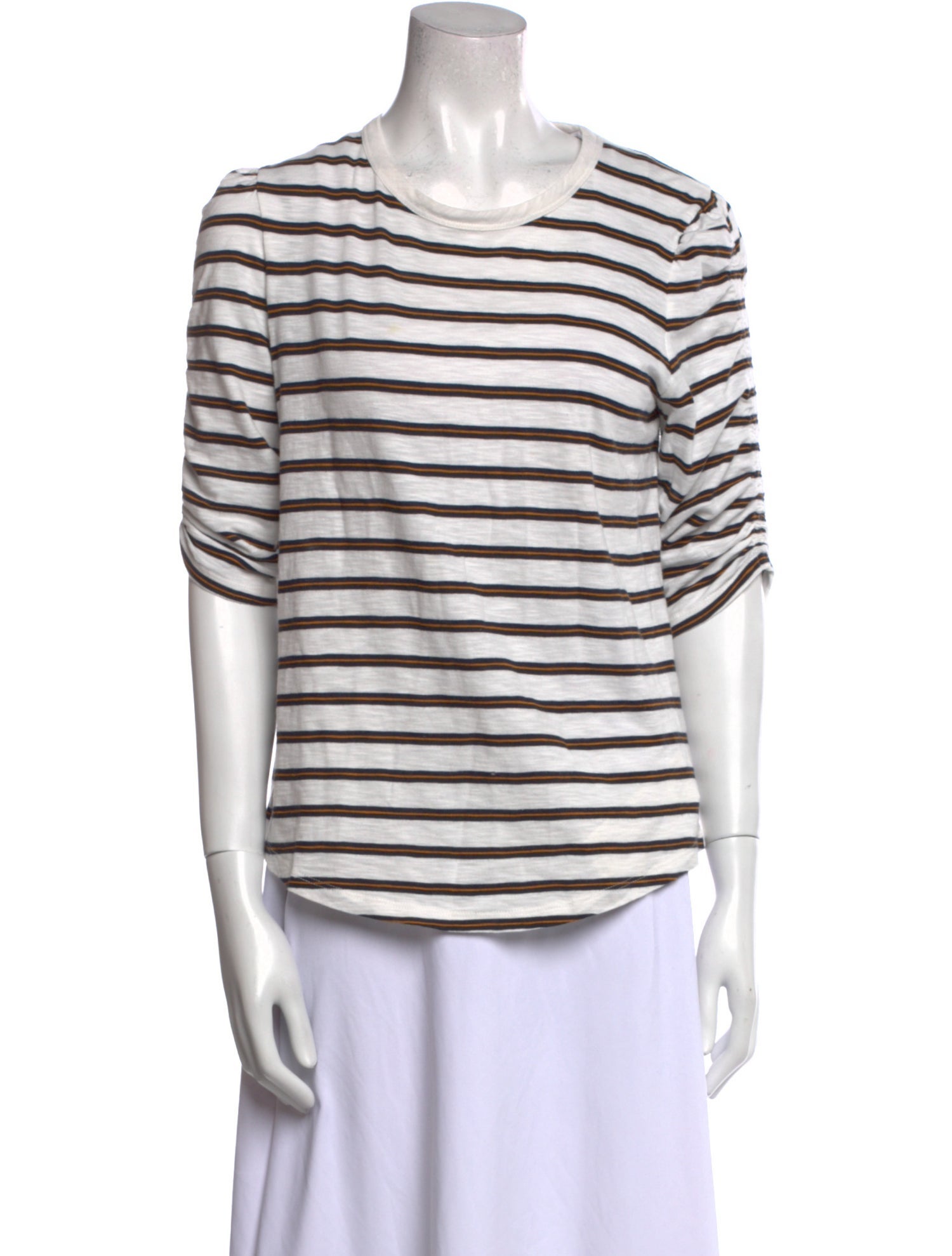 Veronica Beard Striped Scoop Neck T-Shirt