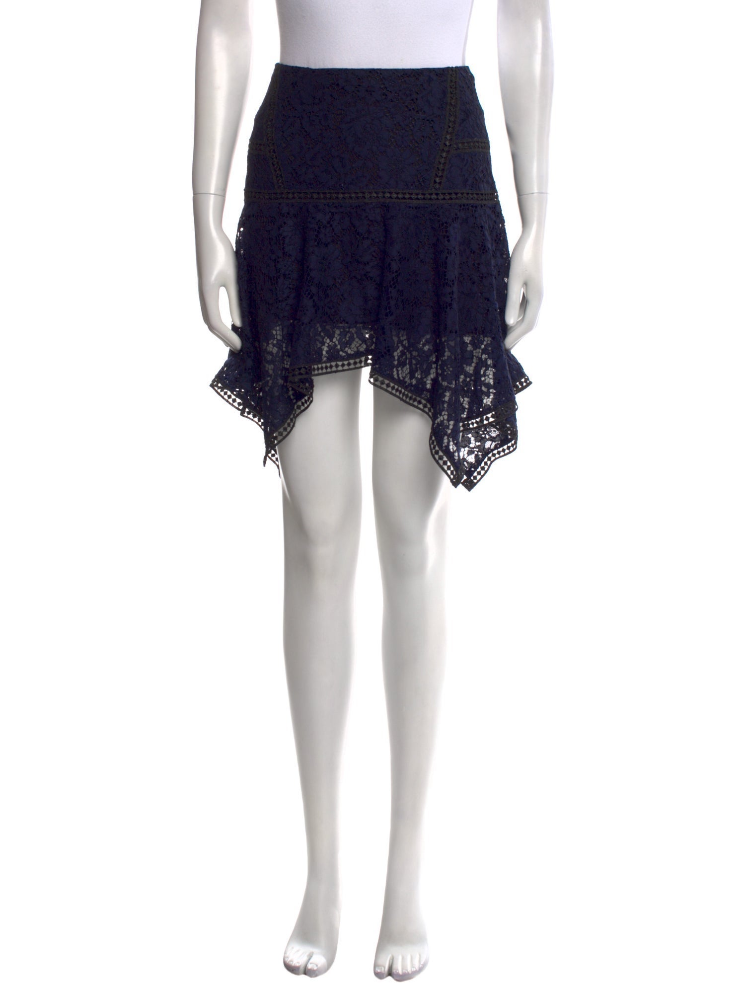 Veronica Beard Lace Pattern Mini Skirt