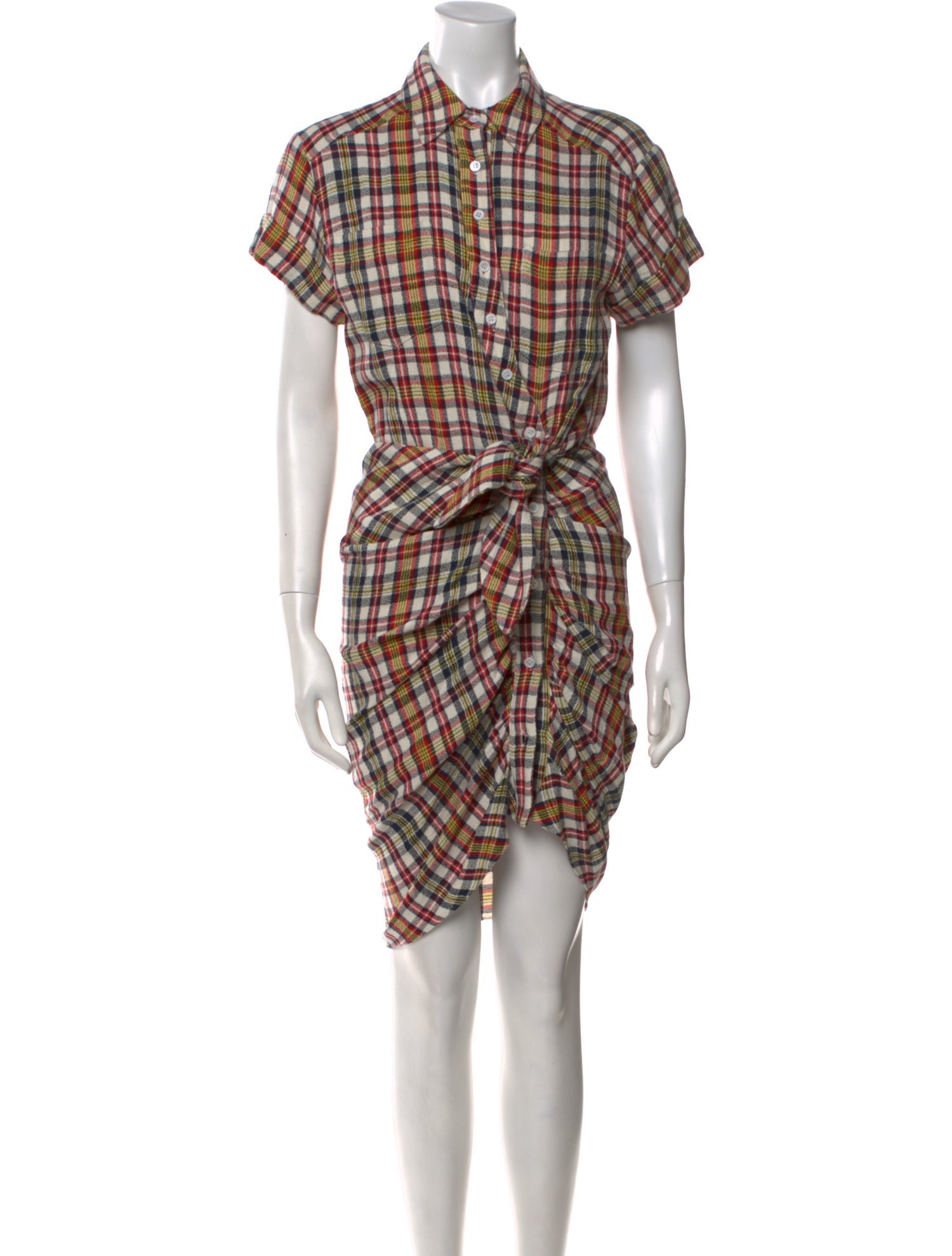 Veronica Beard Plaid Print Knee-Length Dress