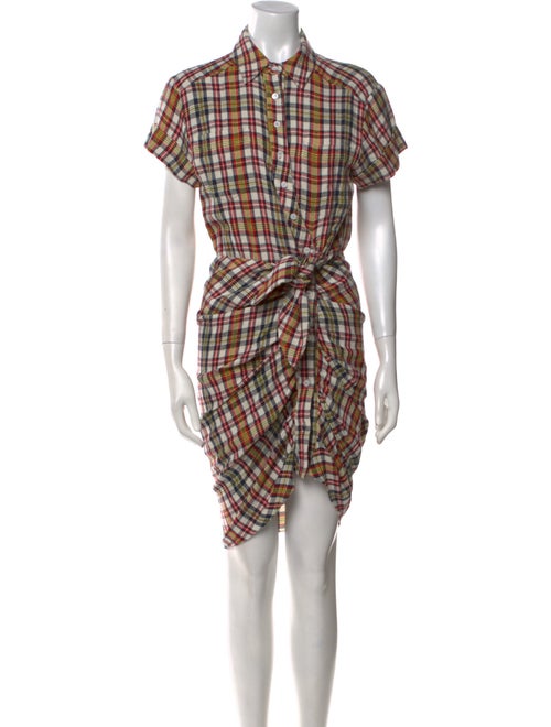 Veronica Beard Plaid Print Knee-Length Dress