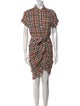 Veronica Beard Plaid Print Knee-Length Dress