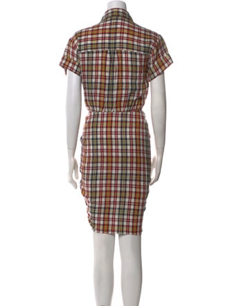 Veronica Beard Plaid Print Knee-Length Dress