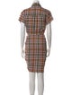 Veronica Beard Plaid Print Knee-Length Dress