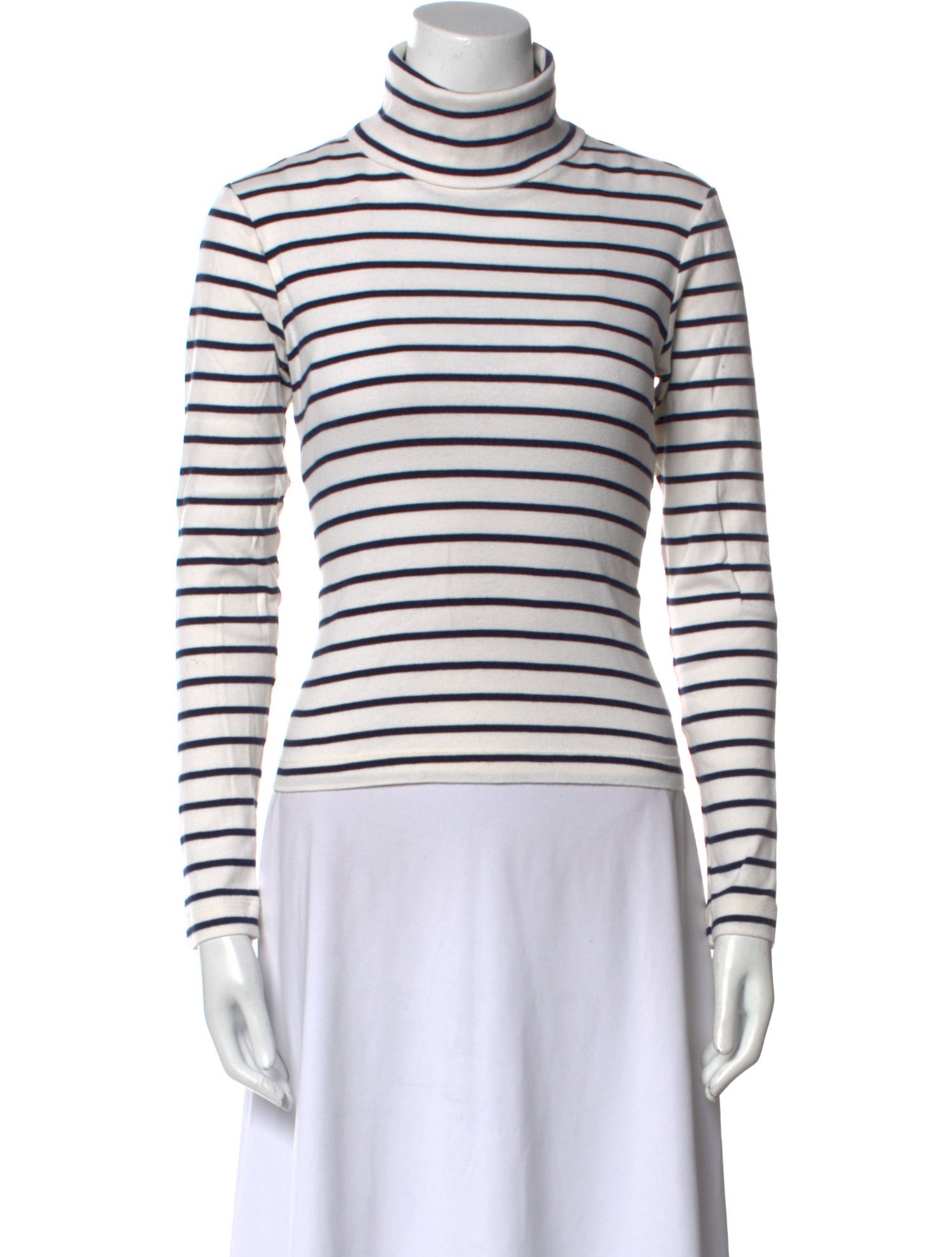Veronica Beard Striped Turtleneck Top