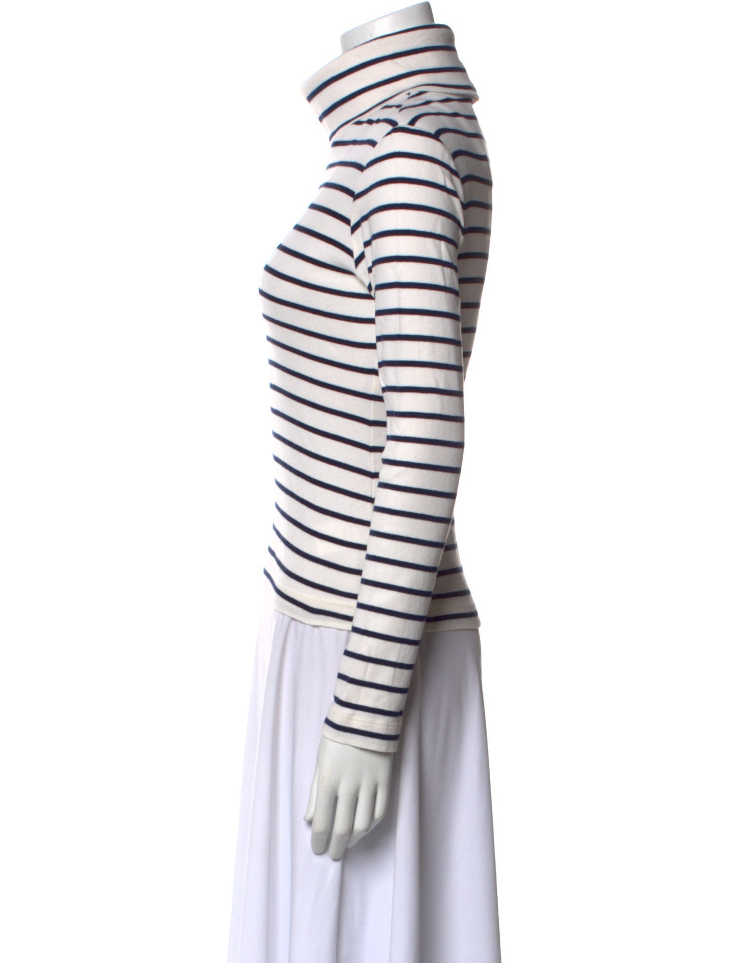 Veronica Beard Striped Turtleneck Top