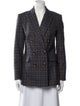 Veronica Beard Wool Plaid Print Blazer