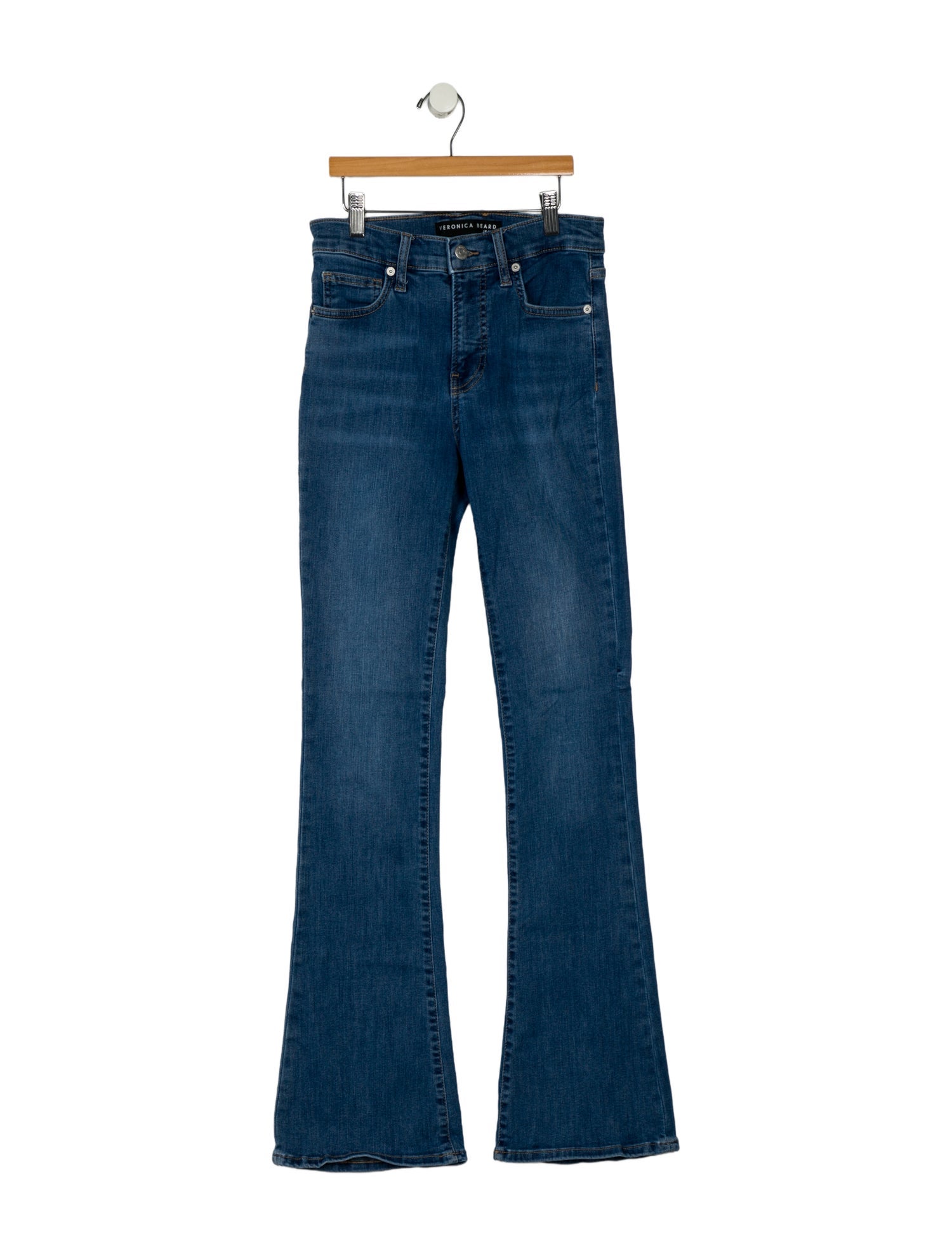 Veronica Beard Mid-Rise Wide Leg Jeans