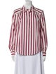 Veronica Beard Striped Long Sleeve Button-Up Top