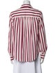 Veronica Beard Striped Long Sleeve Button-Up Top