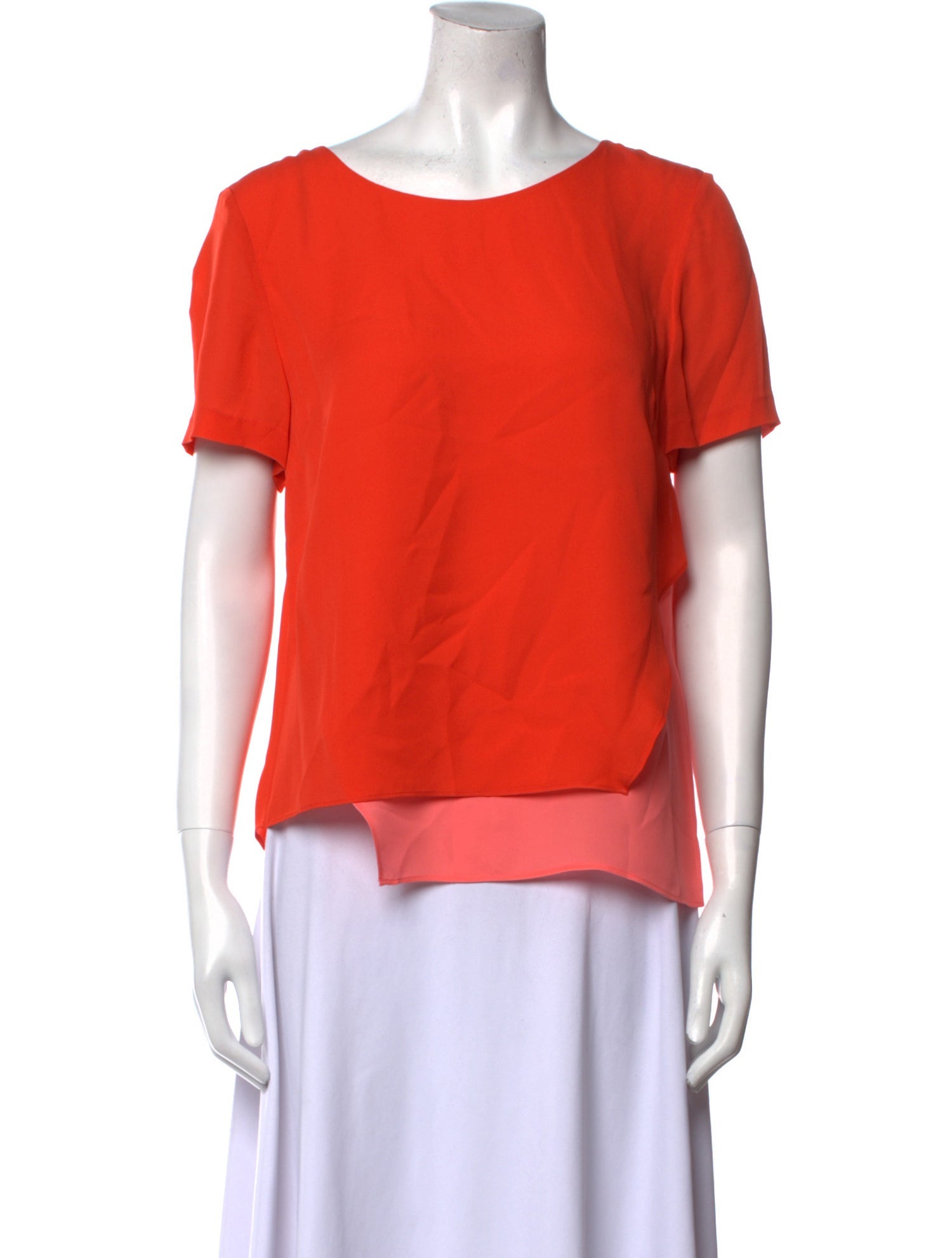 Veronica Beard Silk Bateau Neckline T-Shirt