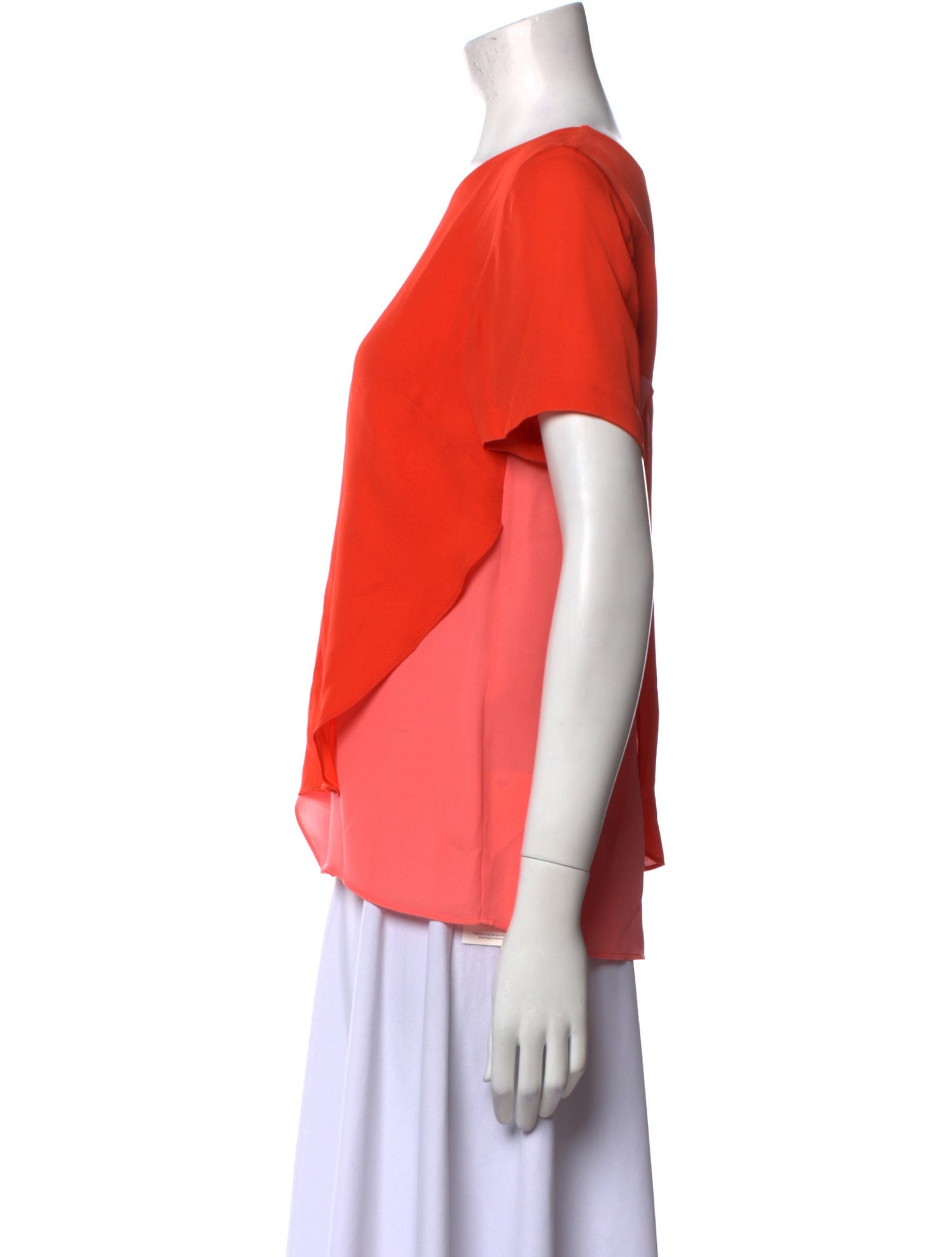 Veronica Beard Silk Bateau Neckline T-Shirt