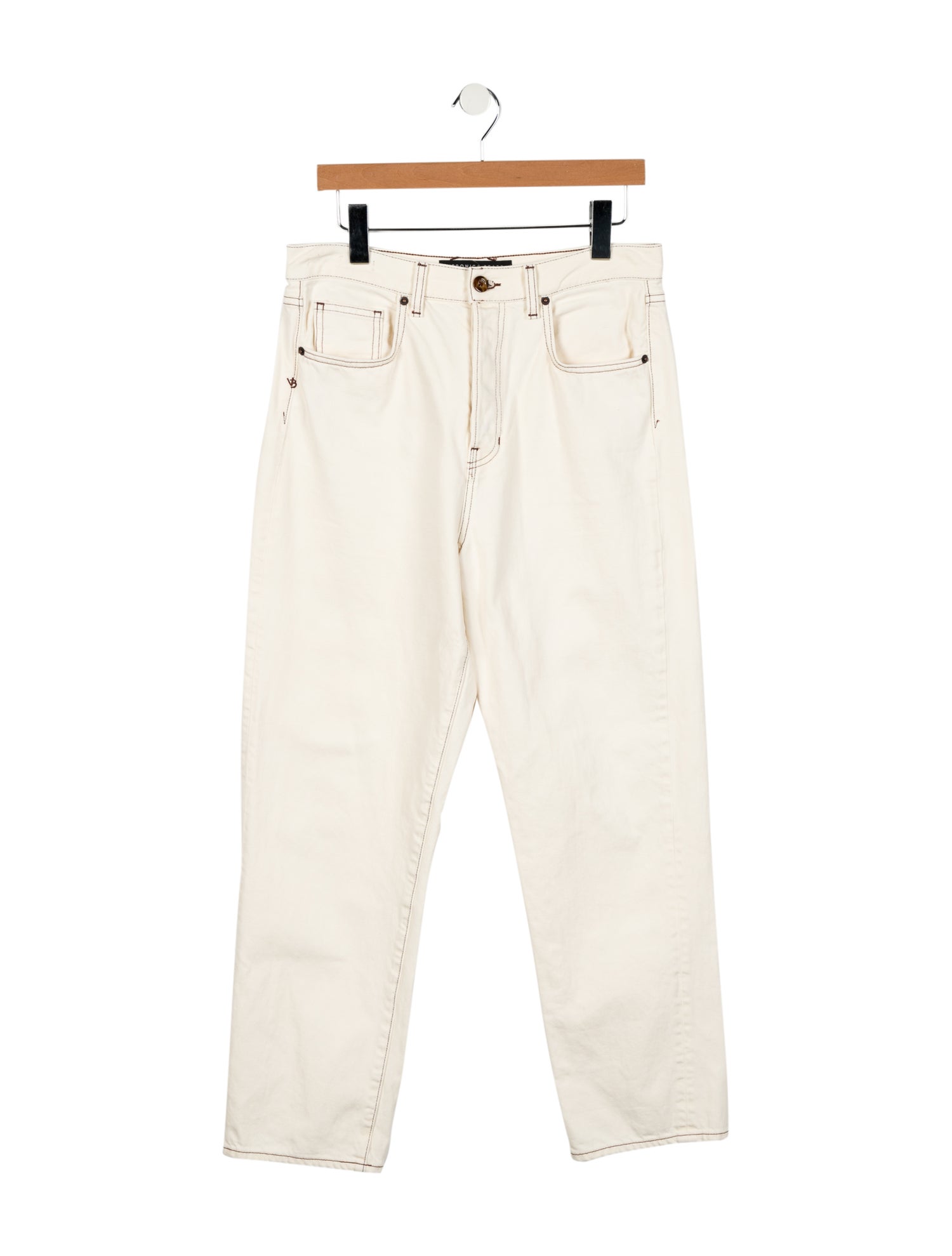 Veronica Beard High-Rise Straight Leg Jeans