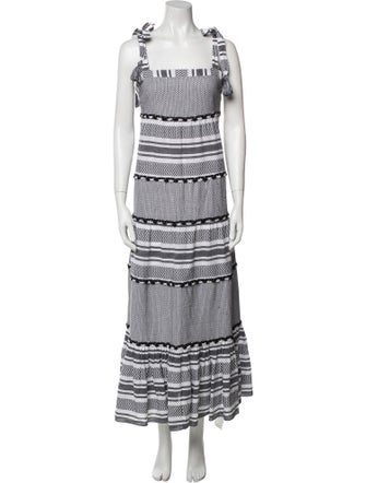 Veronica Beard Striped Midi Length Dress